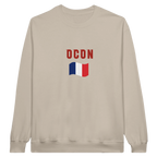 f111 merch sand color sweatshirt1 with esteban-ocon branding.