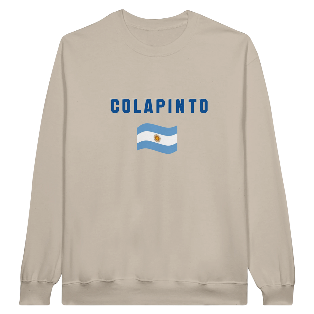 f111 merch sand color sweatshirt1 with franco-colapinto branding.