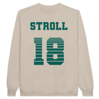 f111 merch sand color sweatshirt1 with lance-stroll branding.