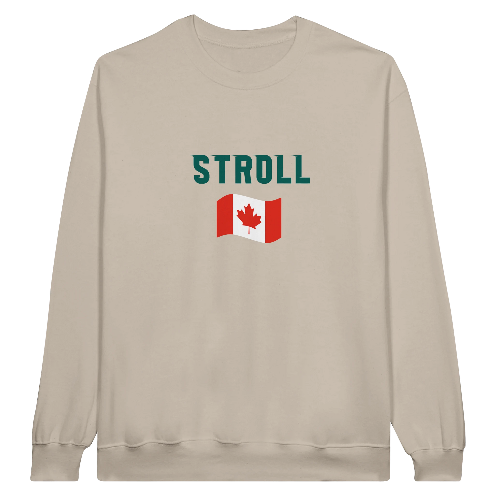 f111 merch sand color sweatshirt1 with lance-stroll branding.
