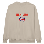 f111 merch sand color sweatshirt1 with lewis-hamilton branding.