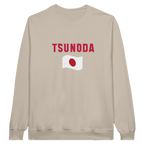 f111 merch sand color sweatshirt1 with yuki-tsunoda branding.
