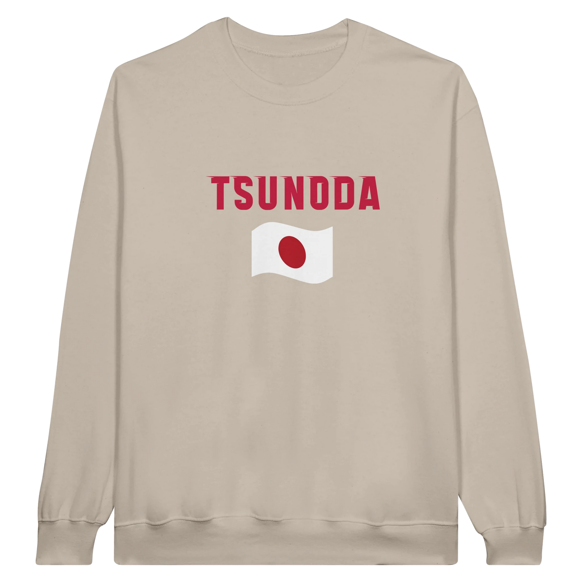 f111 merch sand color sweatshirt1 with yuki-tsunoda branding.