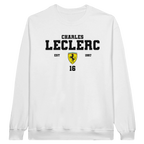 f111 merch white color sweatshirt1 with charles-leclerc branding.