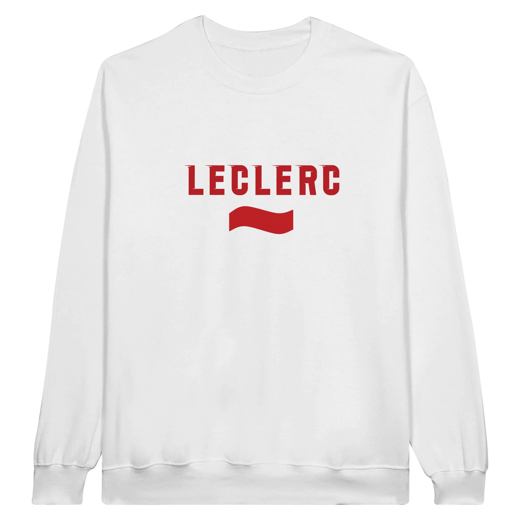 f111 merch white color sweatshirt1 with charles-leclerc branding.