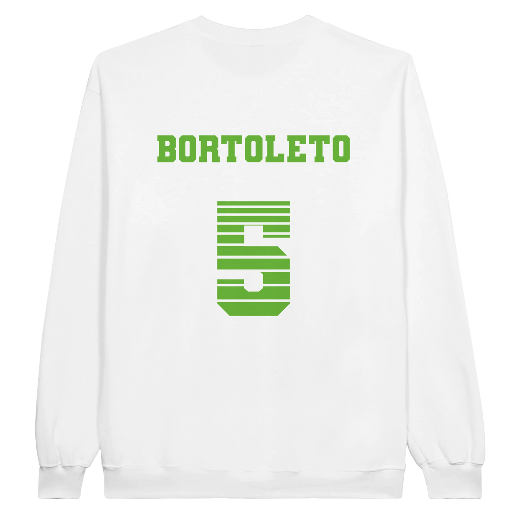 f111 merch white color sweatshirt1 with gabriel-bortoleto branding.