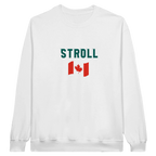 f111 merch white color sweatshirt1 with lance-stroll branding.