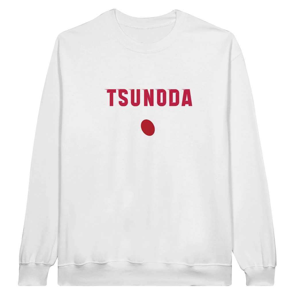 f111 merch white color sweatshirt1 with yuki-tsunoda branding.