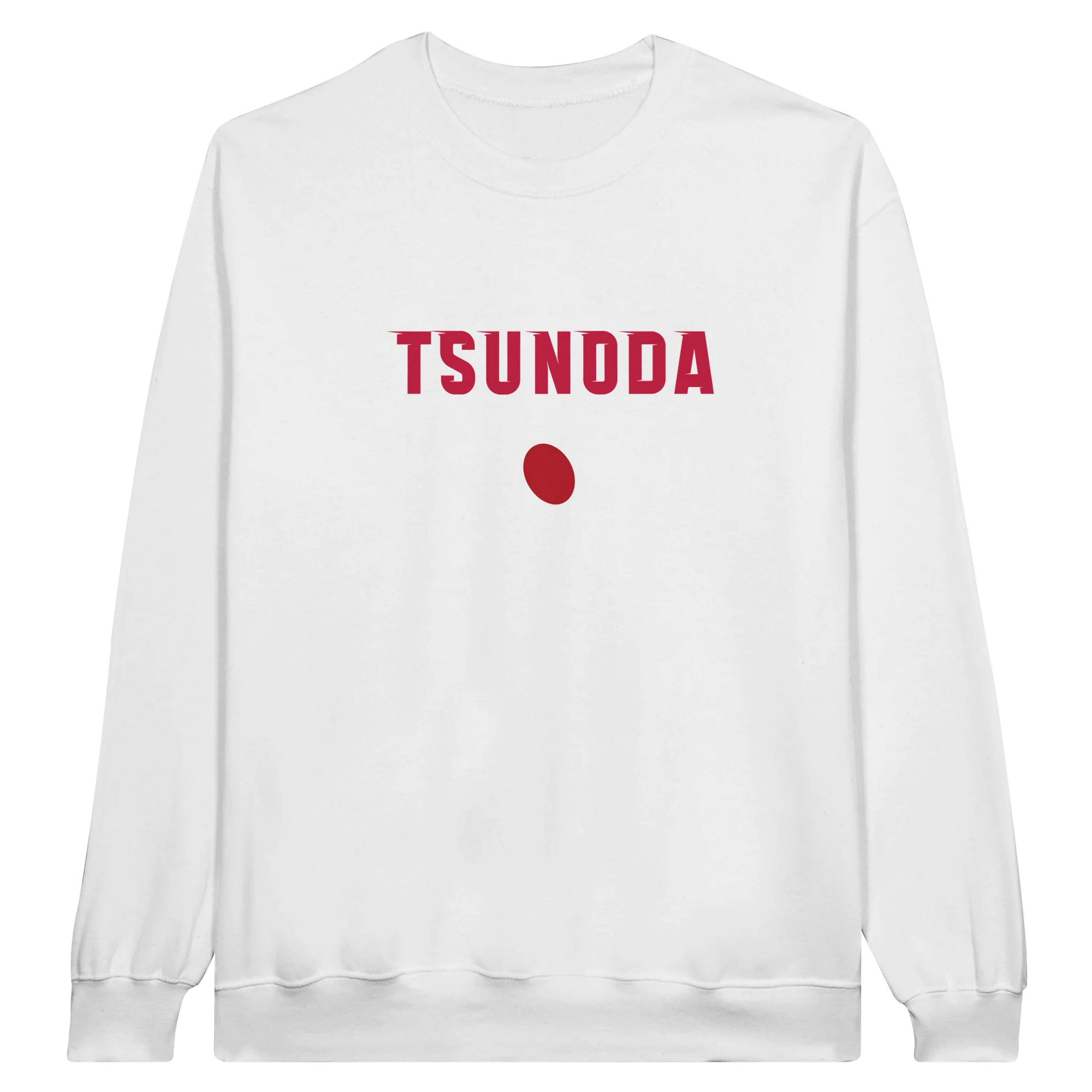 f111 merch white color sweatshirt1 with yuki-tsunoda branding.