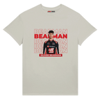 f111 merch ash color t-shirt with bearman branding.