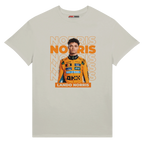 f111 merch ash color t-shirt with norris branding.