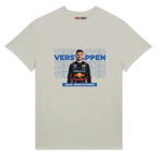 f111 merch ash color t-shirt with verstappen branding.
