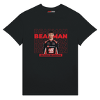 f111 merch black color t-shirt with bearman branding.