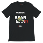 f111 merch black color t-shirt with bearman branding.