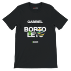 f111 merch black color t-shirt with bortoleto branding.