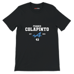 f111 merch black color t-shirt with colapinto branding.