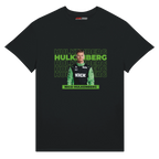 f111 merch black color t-shirt with hulkenberg branding.
