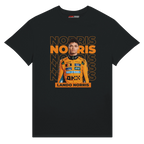 f111 merch black color t-shirt with norris branding.