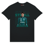 f111 merch black color t-shirt with stroll branding.