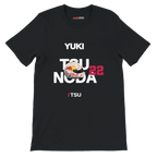 f111 merch black color t-shirt with tsunoda branding.