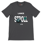 f111 merch dark-grey color t-shirt with stroll branding.