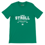 f111 merch kelly color t-shirt with lance-stroll branding.