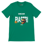 f111 merch kelly color t-shirt with piastri branding.