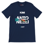f111 merch navy color t-shirt with antonelli branding.