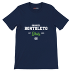 f111 merch navy color t-shirt with bortoleto branding.