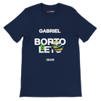 f111 merch navy color t-shirt with bortoleto branding.