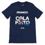 f111 merch navy color t-shirt with colapinto branding.