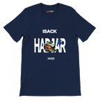 f111 merch navy color t-shirt with hadjar branding.