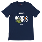 f111 merch navy color t-shirt with norris branding.