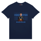 f111 merch navy color t-shirt with verstappen branding.