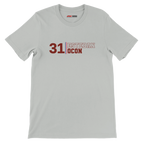 f111 merch silver color t-shirt with esteban-ocon branding.