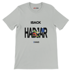 f111 merch silver color t-shirt with hadjar branding.