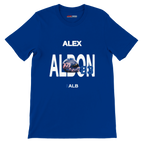 f111 merch true-royal color t-shirt with albon branding.