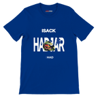 f111 merch true-royal color t-shirt with hadjar branding.