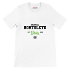 f111 merch white color t-shirt with bortoleto branding.