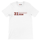 f111 merch white color t-shirt with esteban-ocon branding.