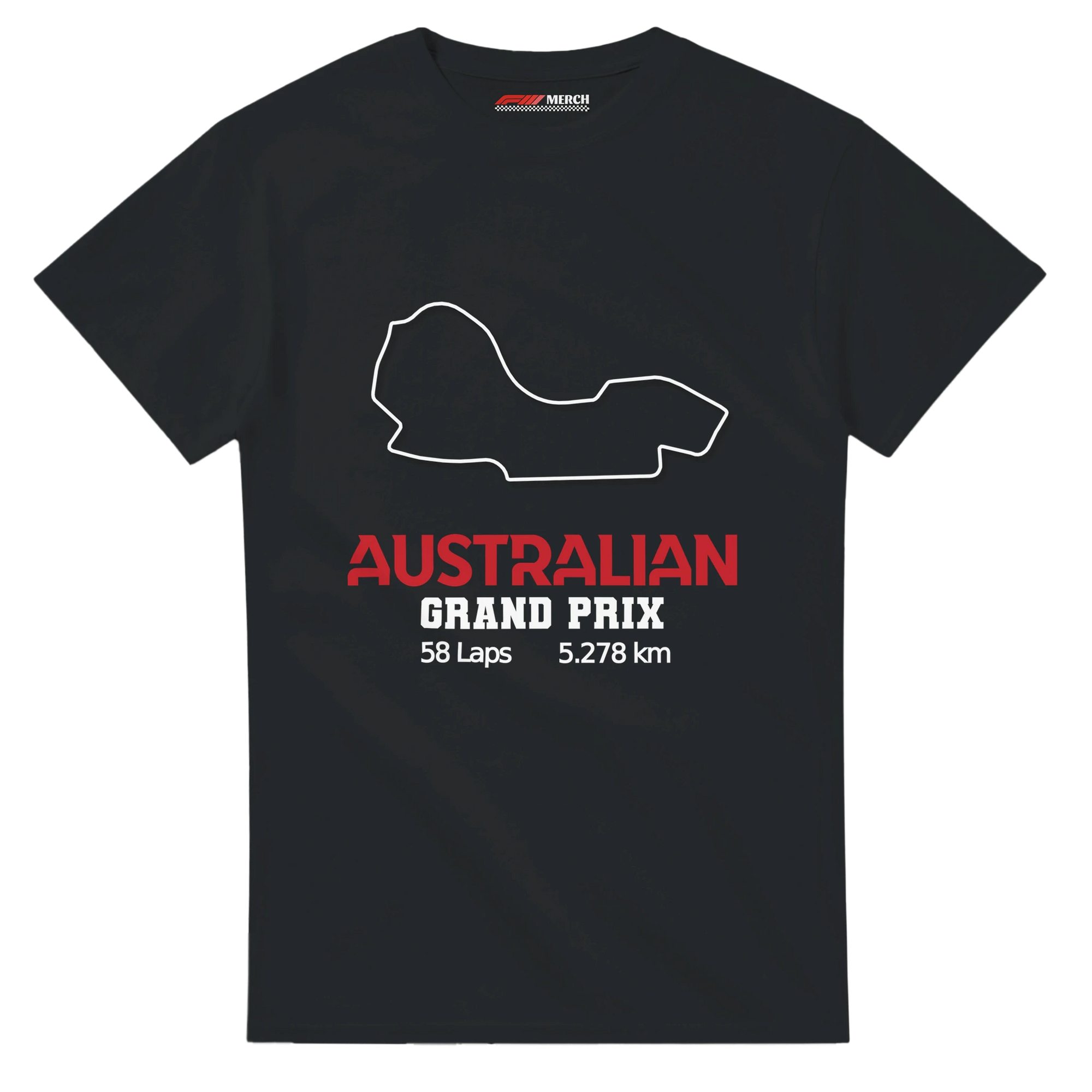 f111 merch black color t-shirt1 with australian-grand-prix branding.
