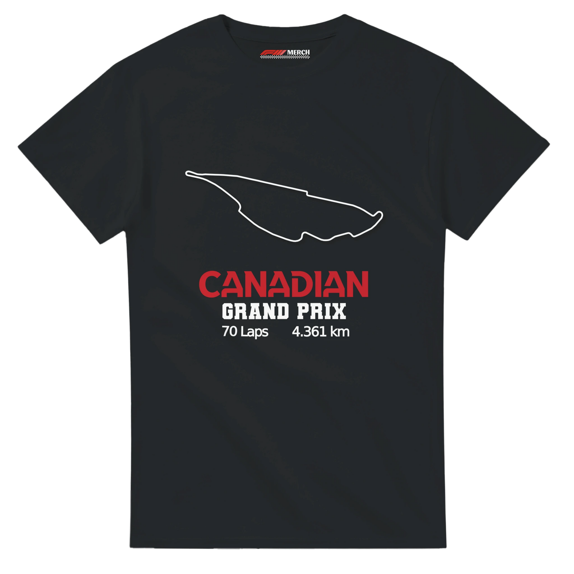 f111 merch black color t-shirt1 with canadian-grand-prix branding.