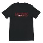 f111 merch black color t-shirt1 with charles-leclerc branding.