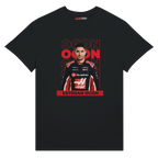 f111 merch black color t-shirt1 with esteban-ocon branding.