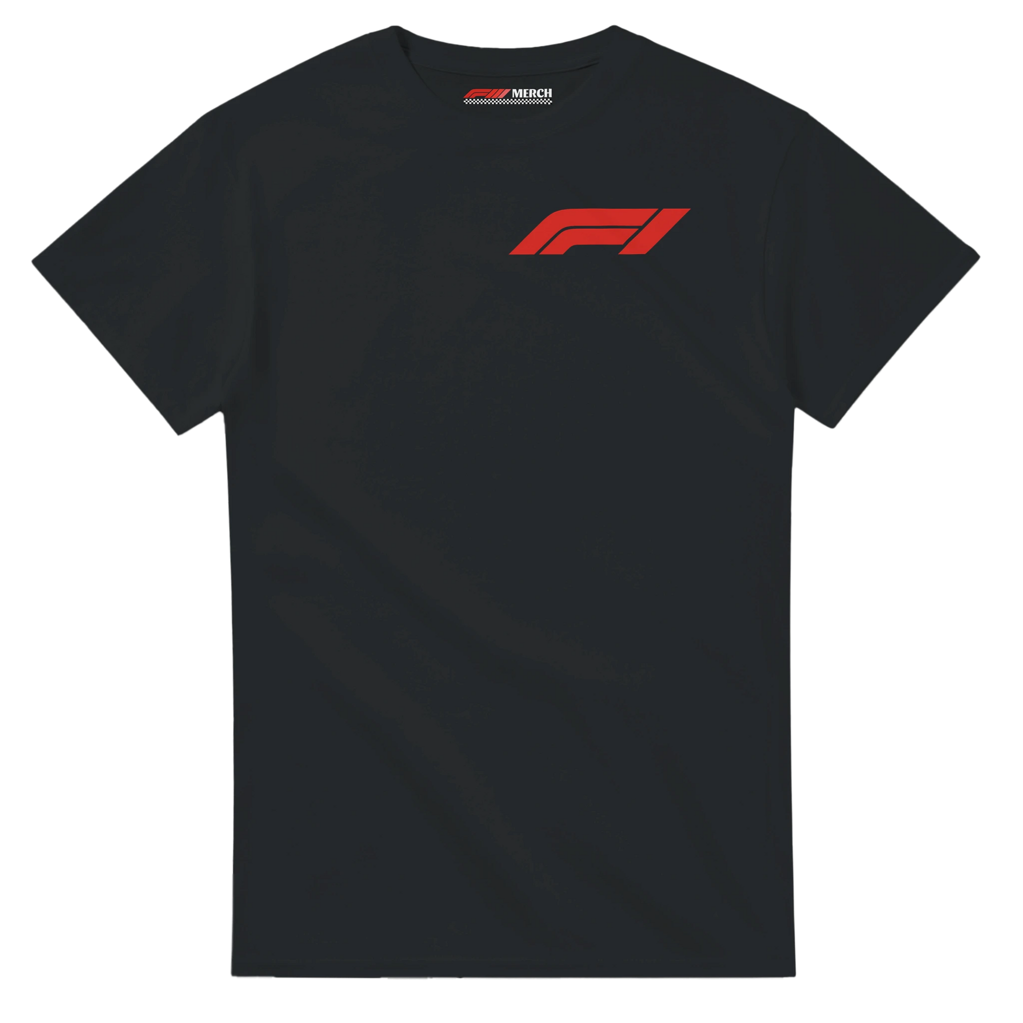 f111 merch black color t-shirt1 with f1-teams-2025 branding.