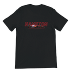 f111 merch black color t-shirt1 with lewis-hamilton branding.