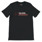 f111 merch black color t-shirt1 with oliver-bearman branding.