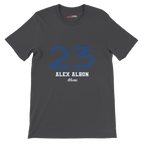 f111 merch dark-grey color t-shirt1 with alex-albon branding.