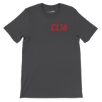 f111 merch dark-grey color t-shirt1 with charles-leclerc branding.