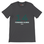 f111 merch dark-grey color t-shirt1 with fernando-alonso branding.